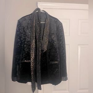 Men Suede tuxedo top